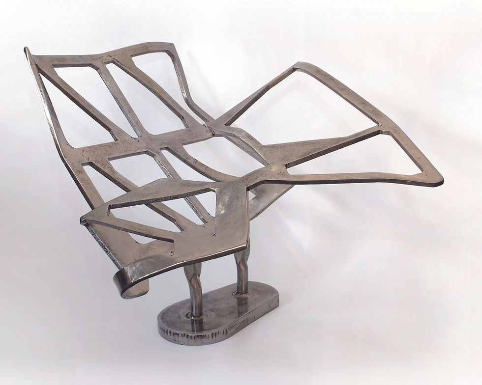 Iron abstract sculpture