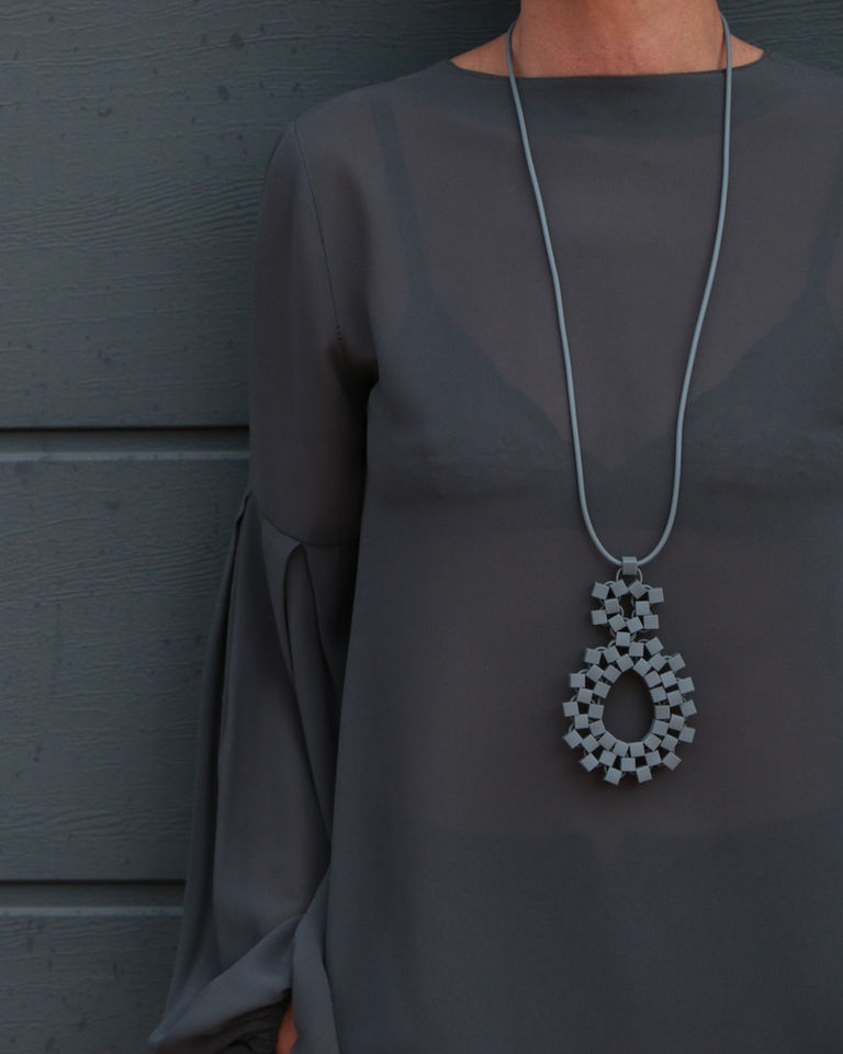 Grey Pendant Necklace Block 2
