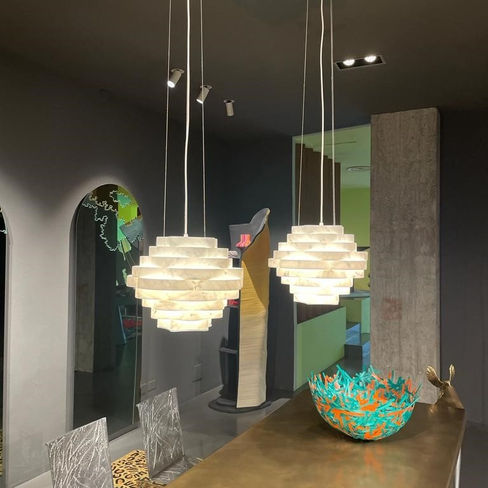 Carrara Marble Pendant Light Lifestyle