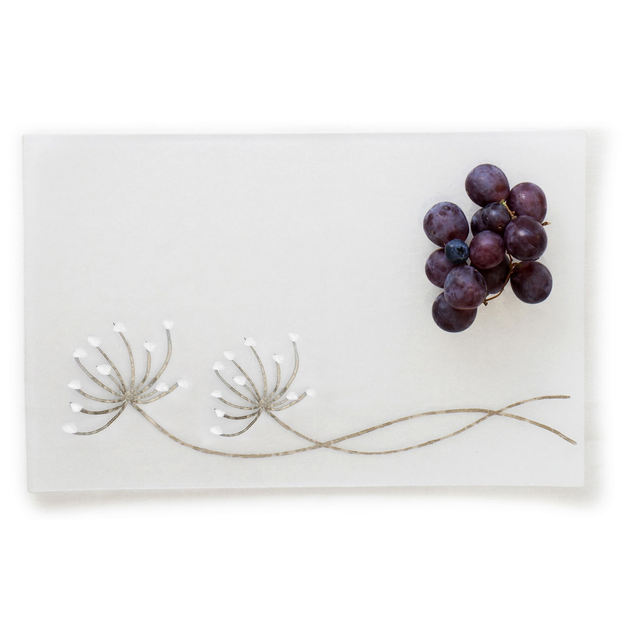 Murano Glass Plate With Flowers