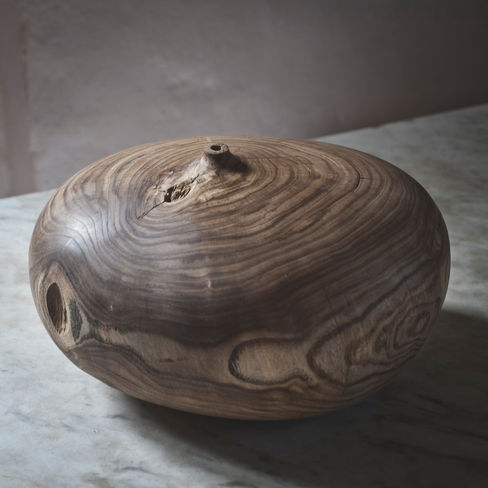 Handcrafted Reclaimed Elm Wood Sculpture