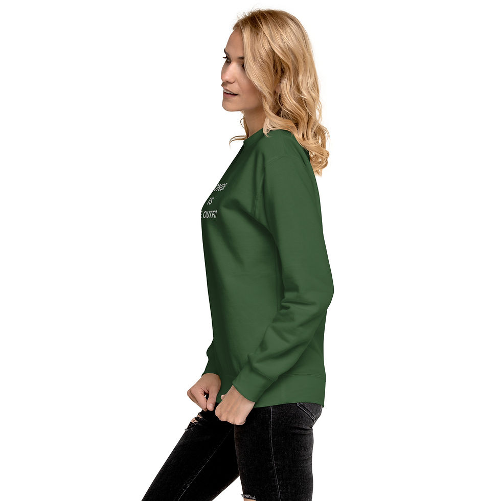 Thumbnail: Blonde Is The Outfit Embroidered Premium Sweatshirt