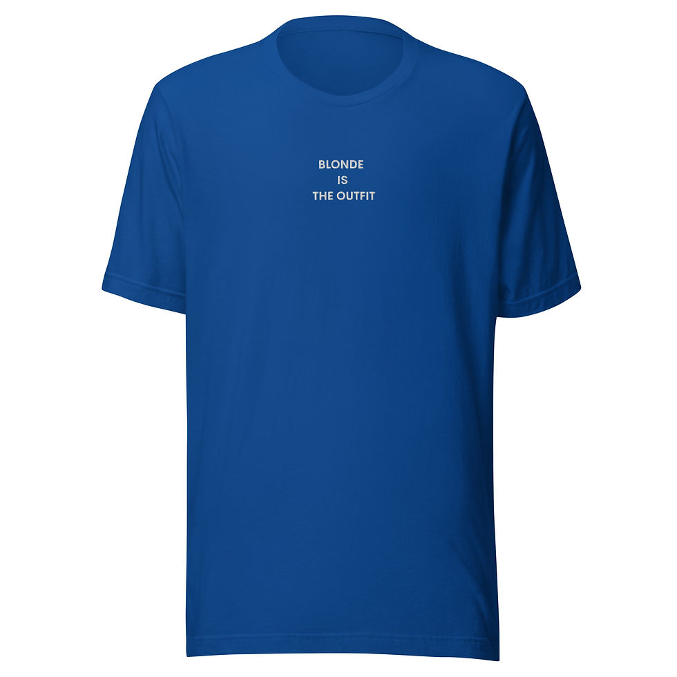 Thumbnail: Blonde Is The Outfit Embroidered Unisex T-Shirt