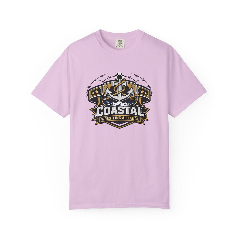 Thumbnail: Coastal Wrestling Alliance Anchor Logo T-shirt | Built on Passion Coastal Strong