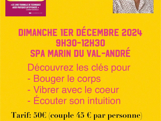 1er décembre 2024 Atelier :  "Ose ta vie!" 