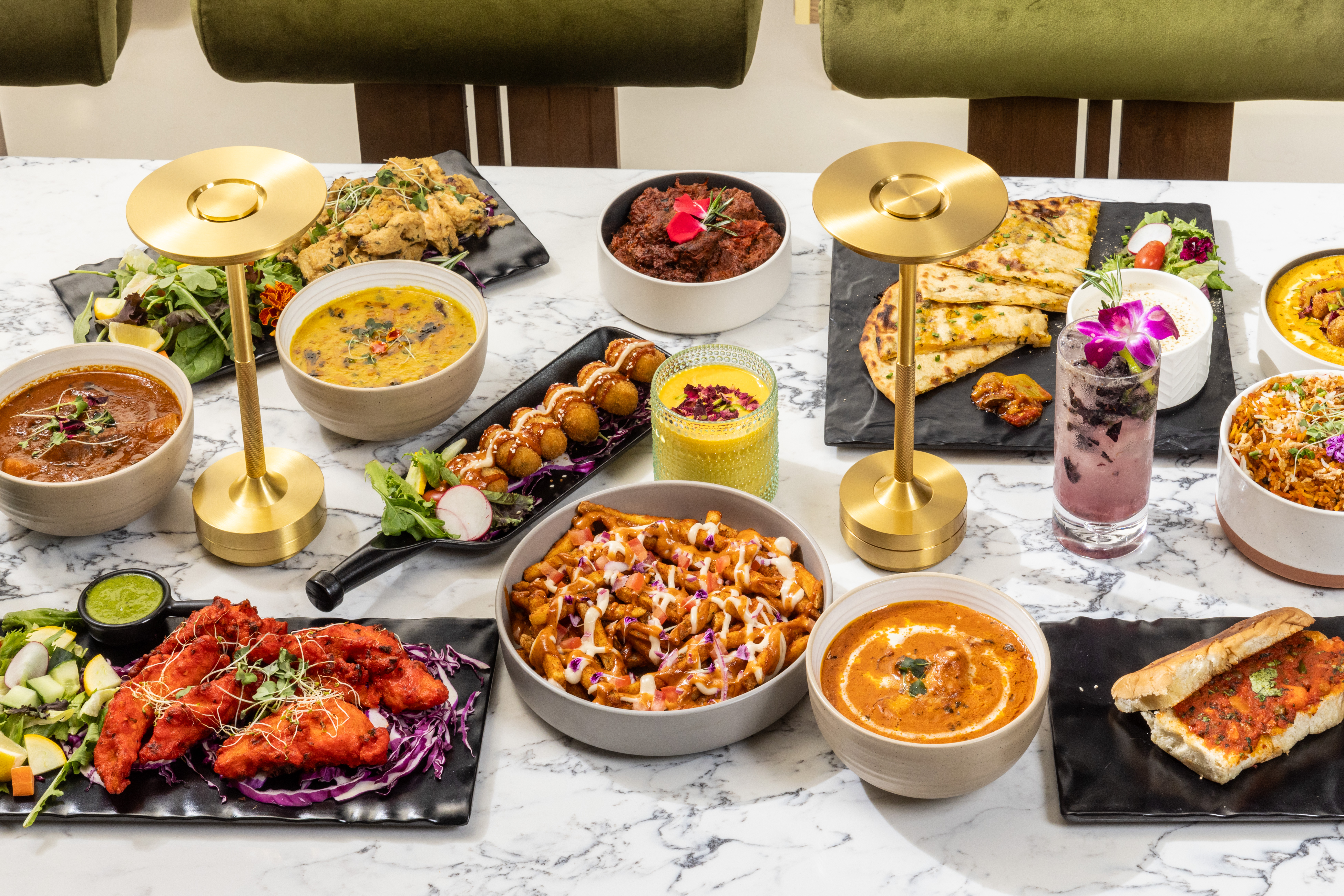 Arranged Food and Objects