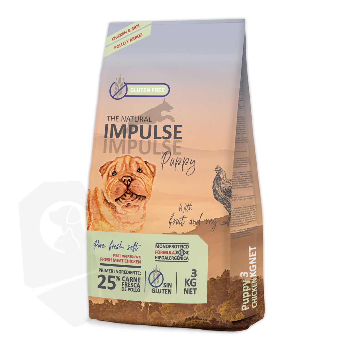 The Natural Impulse Dog Puppy Chicken 3 kg