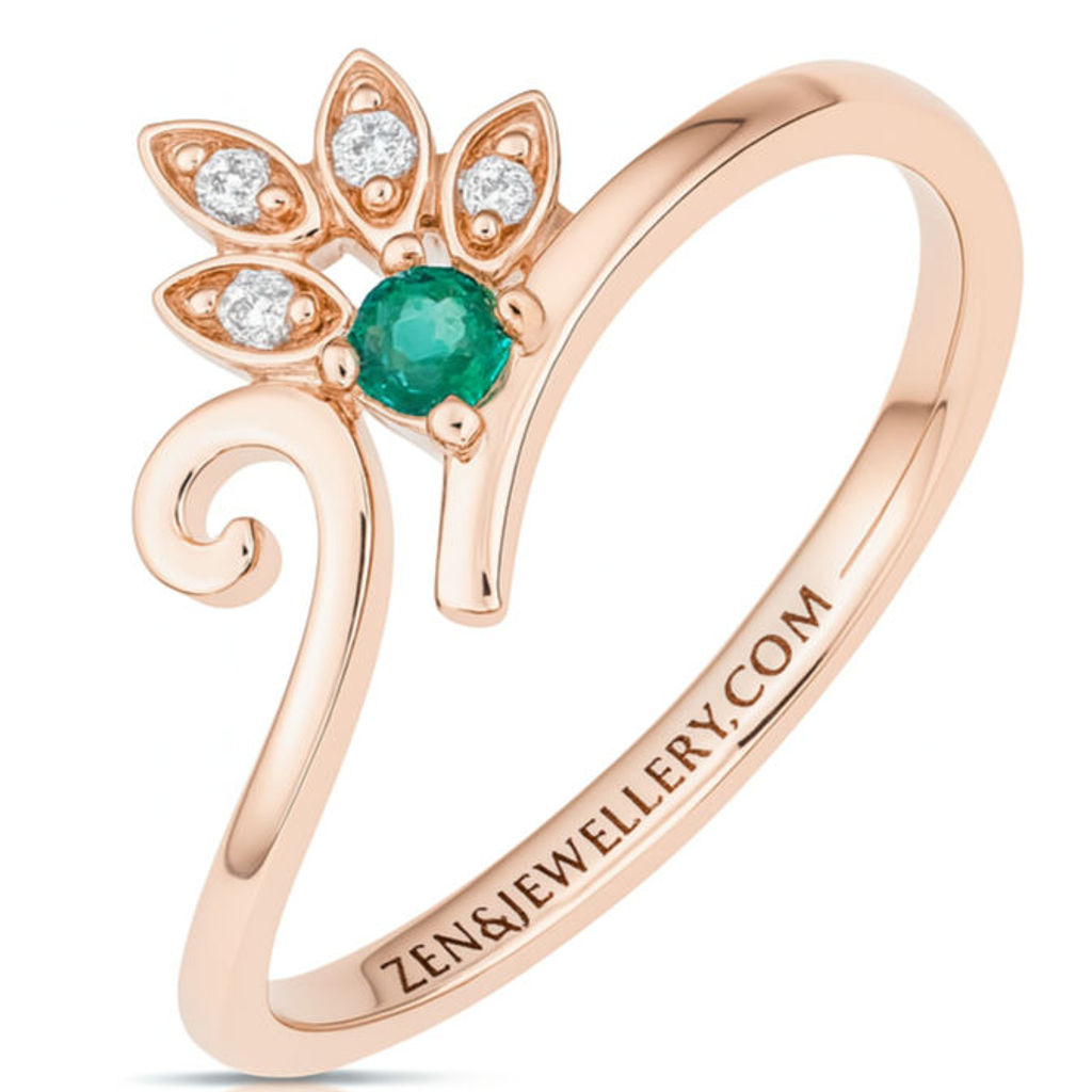 Pierścionek złoty z cyrkoniami Eliza P 1984