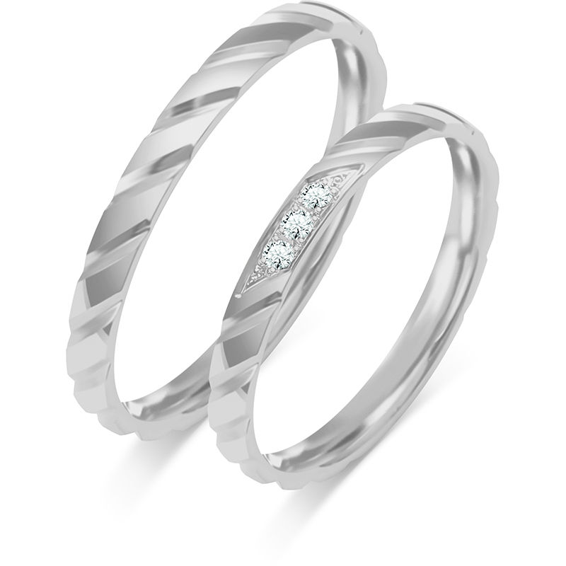 Miniatura: Obrączka ślubna O-452