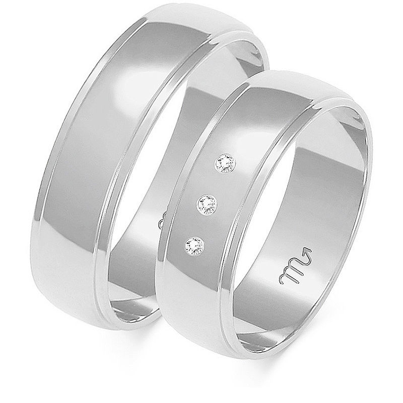 Miniatura: Obrączka ślubna A-153 Diamond