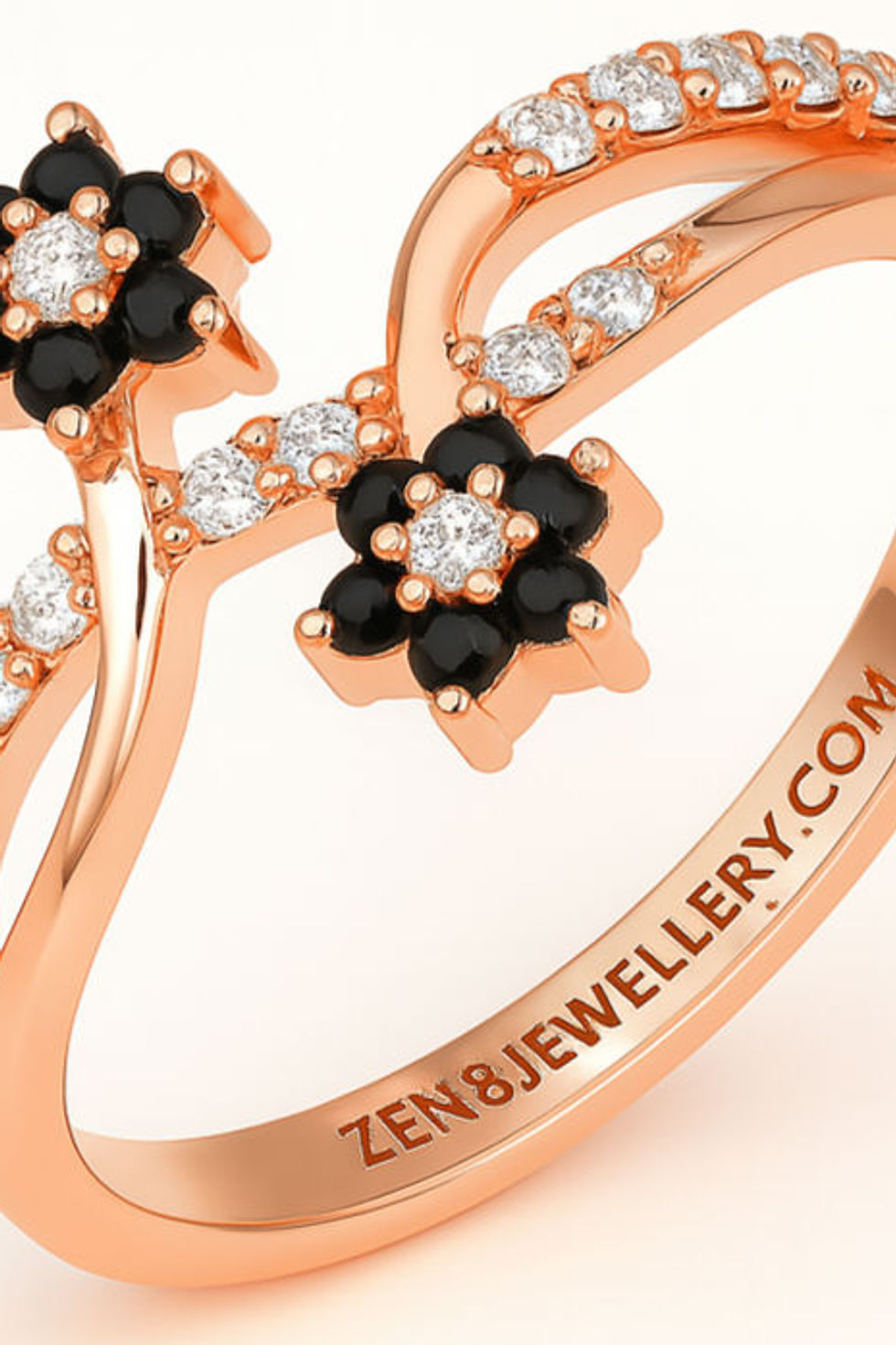 Pierścionek złoty z cyrkoniami Eliza P 1980