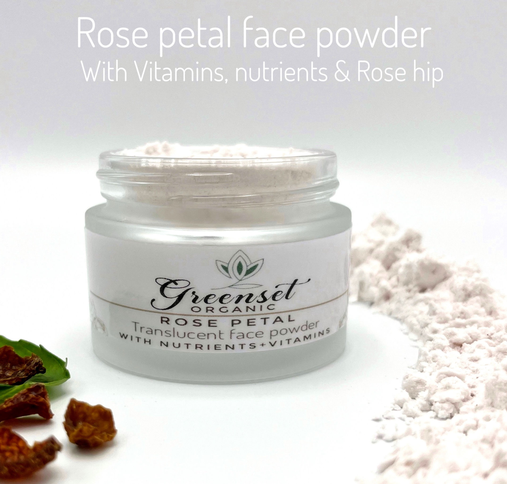 Rose Petal Translucent Face Powder - Talc-Free  | Dye-Free | Mica-Free