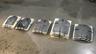 PPE Vest pieces before trimming.