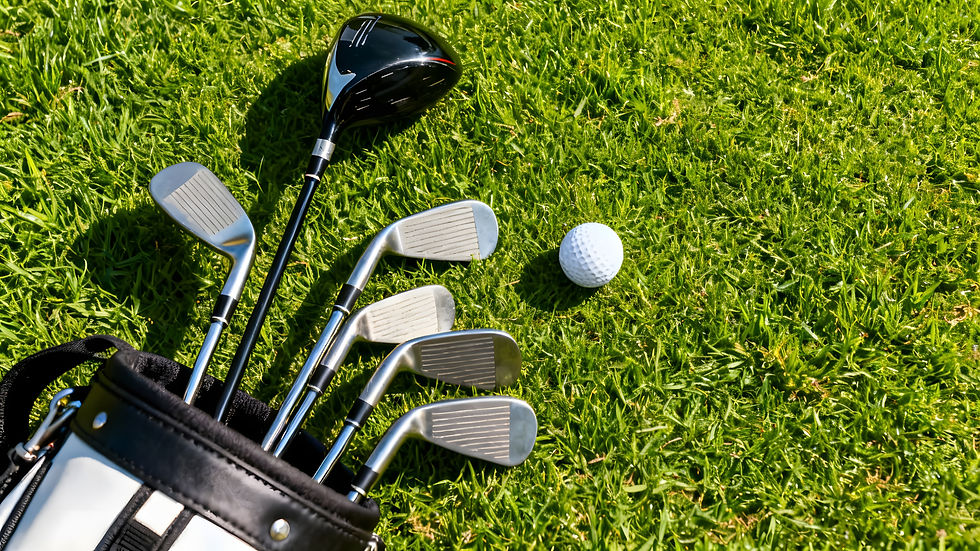 Set of golf clubs