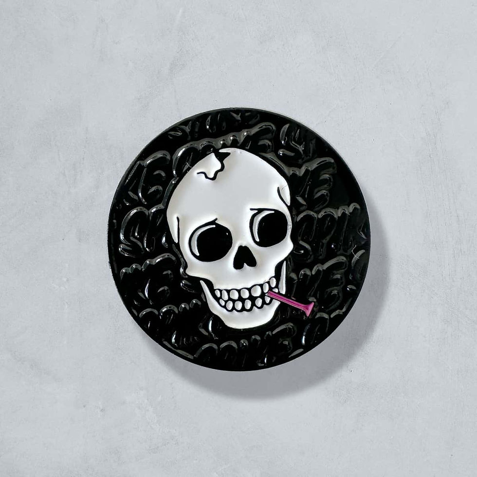 Thumbnail: Spike Golf Cracked Black magnetic golf ball marker