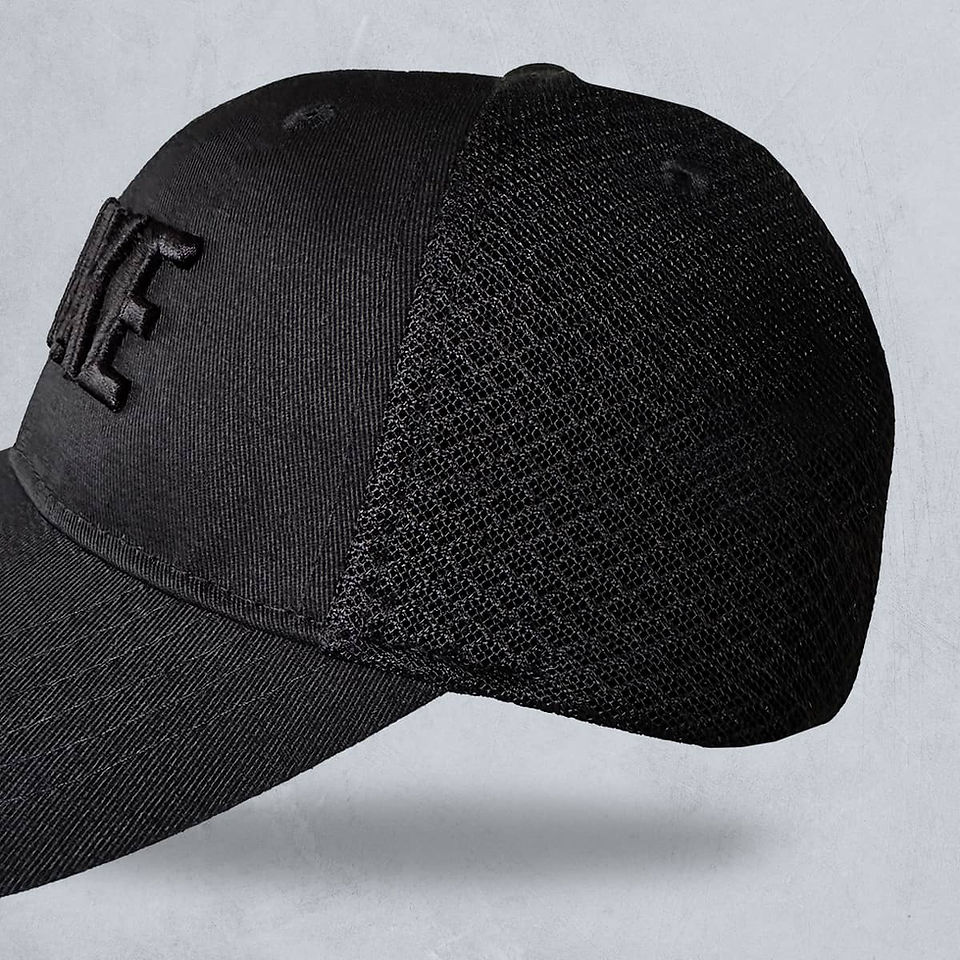 Spike Golf black golf hat detail
