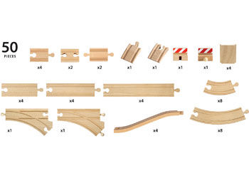 Thumbnail: Brio - 50 Piece Train Track Pack