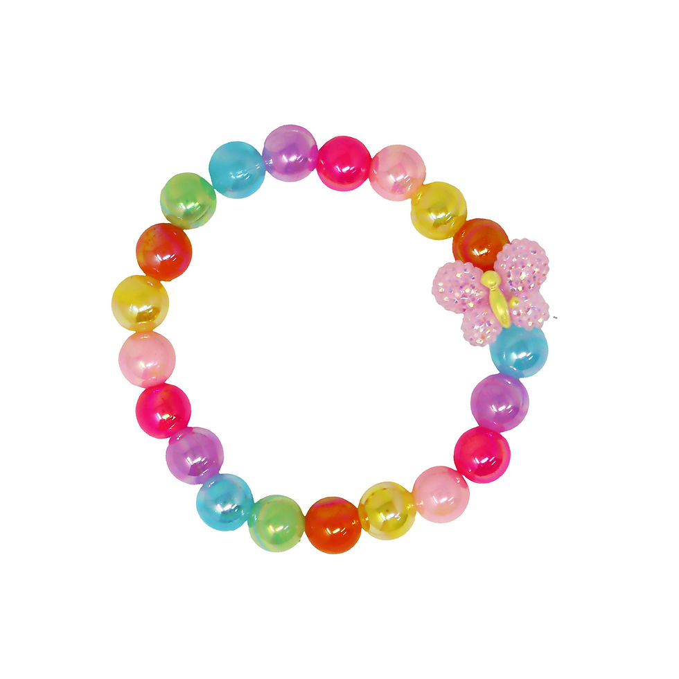 Thumbnail: Pink Poppy - Rainbow Butterfly Bracelet
