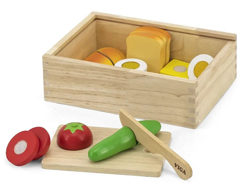 Thumbnail: Viga - Wooden Cutting Breakfast Set