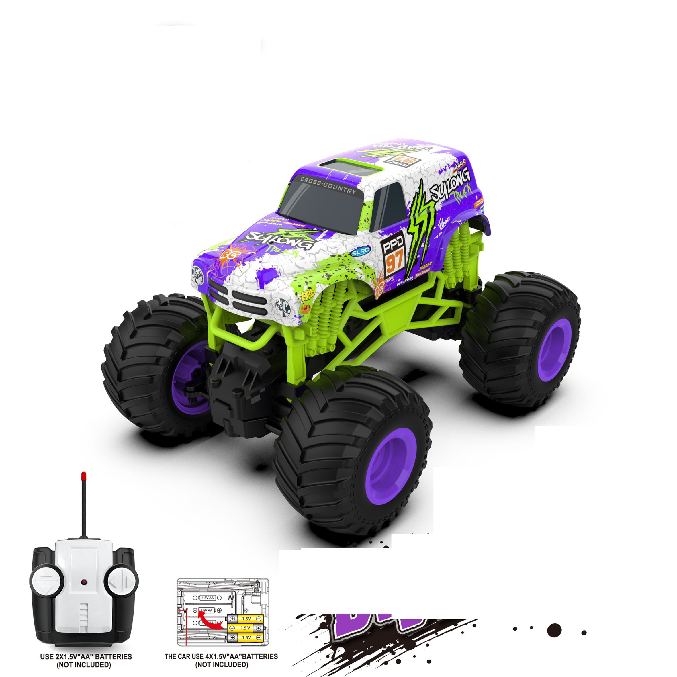 Rusco Racing 1:16th 3 Ast. Off Road Monster Vehicle RC