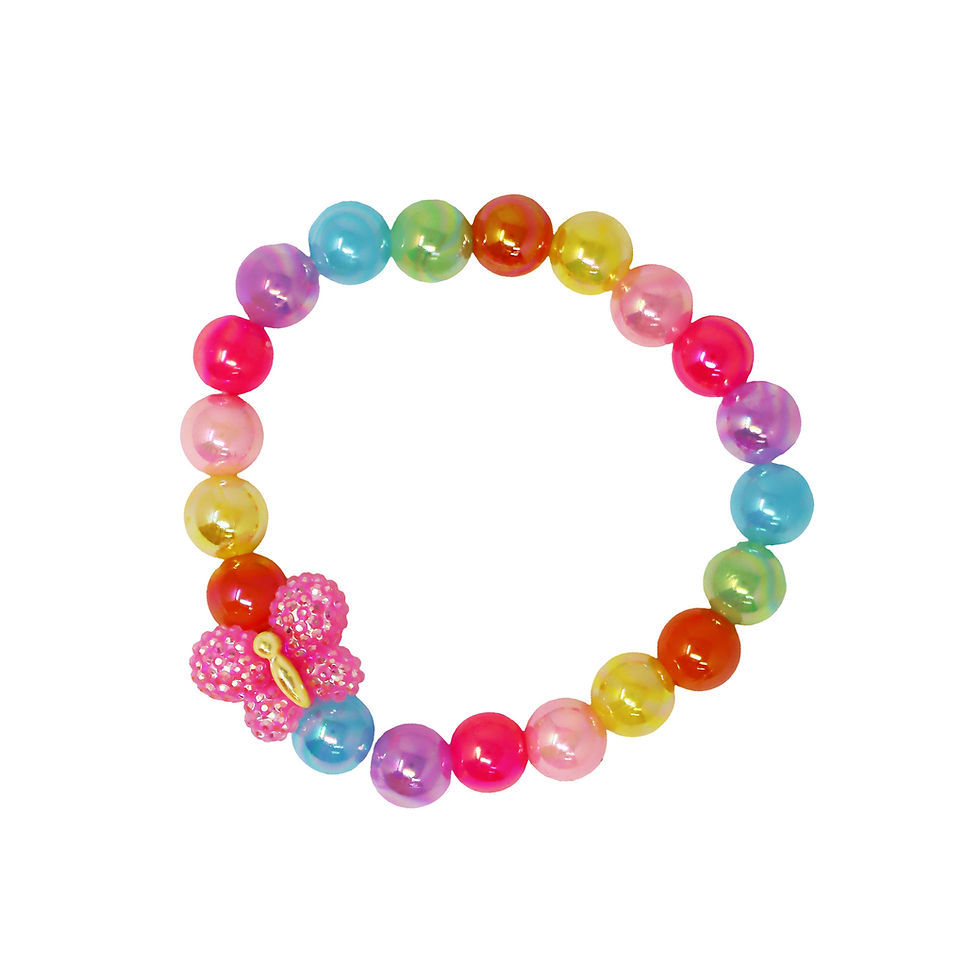 Thumbnail: Pink Poppy - Rainbow Butterfly Bracelet