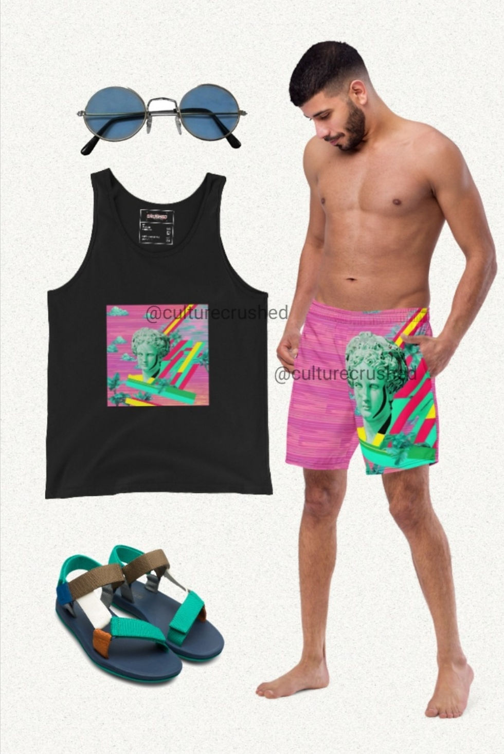 Thumbnail: Men’s Staple Tank Psychodellic Greek CRUSHED