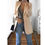 Thumbnail: European and American Fashion Casual Suit Polo Neck Slim Fit Cardigan Temperamen