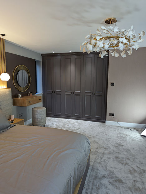 bespoke wardrobe in luxury bedroom