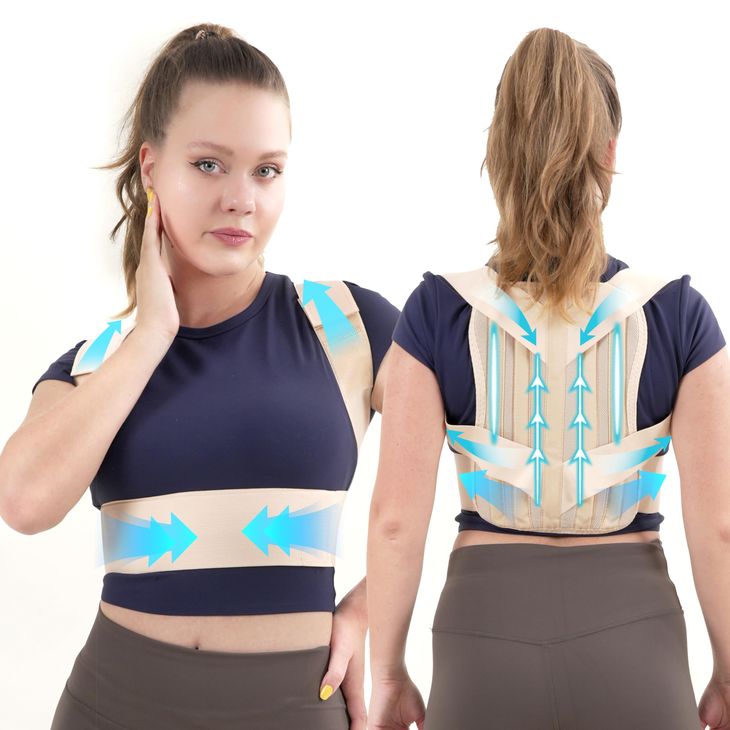 CSTKPFV Posture Corrector for Women: Adjustable Back Straightener Posture Correc