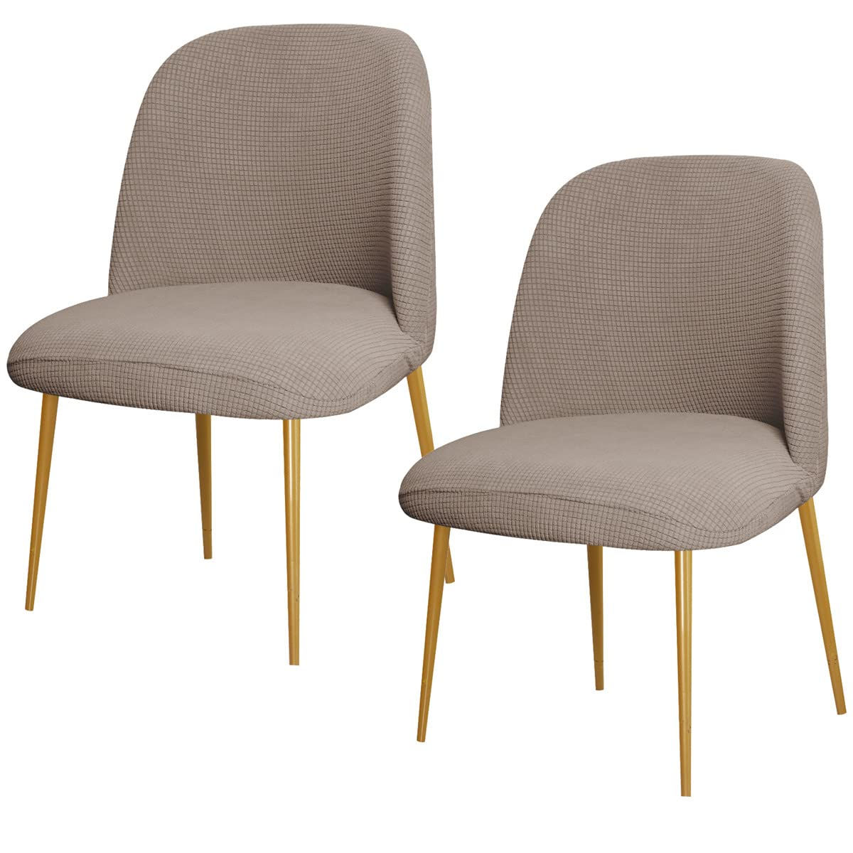 SZJIAHTM 2 Pcs Dining Chair Covers Soft Stretch Slipcover Polyester Armless Curv