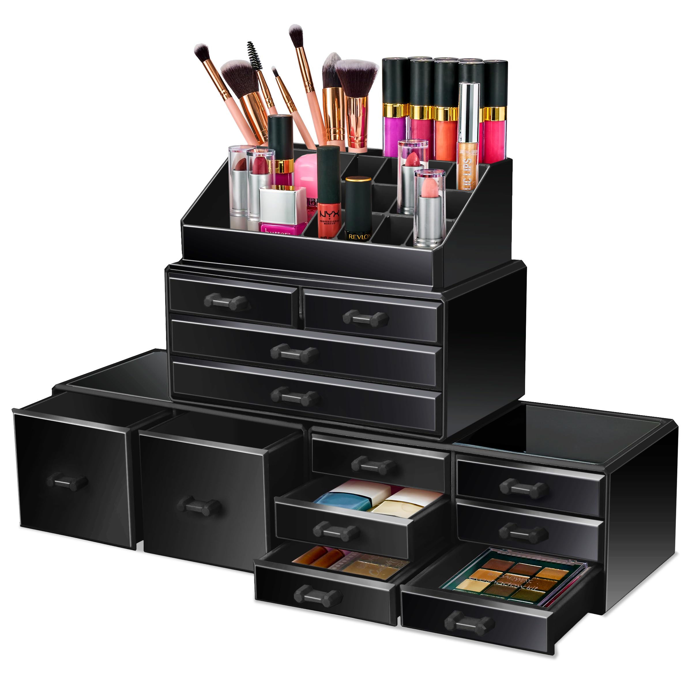 Sorbus Large Makeup Organizer - Stackable Jewelry & Makeup Organizer For Vanity