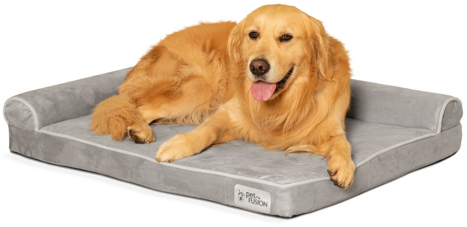 PetFusion BetterLounge Orthopedic Dog Bed | Solid CertiPUR-US Memory Foam Waterp