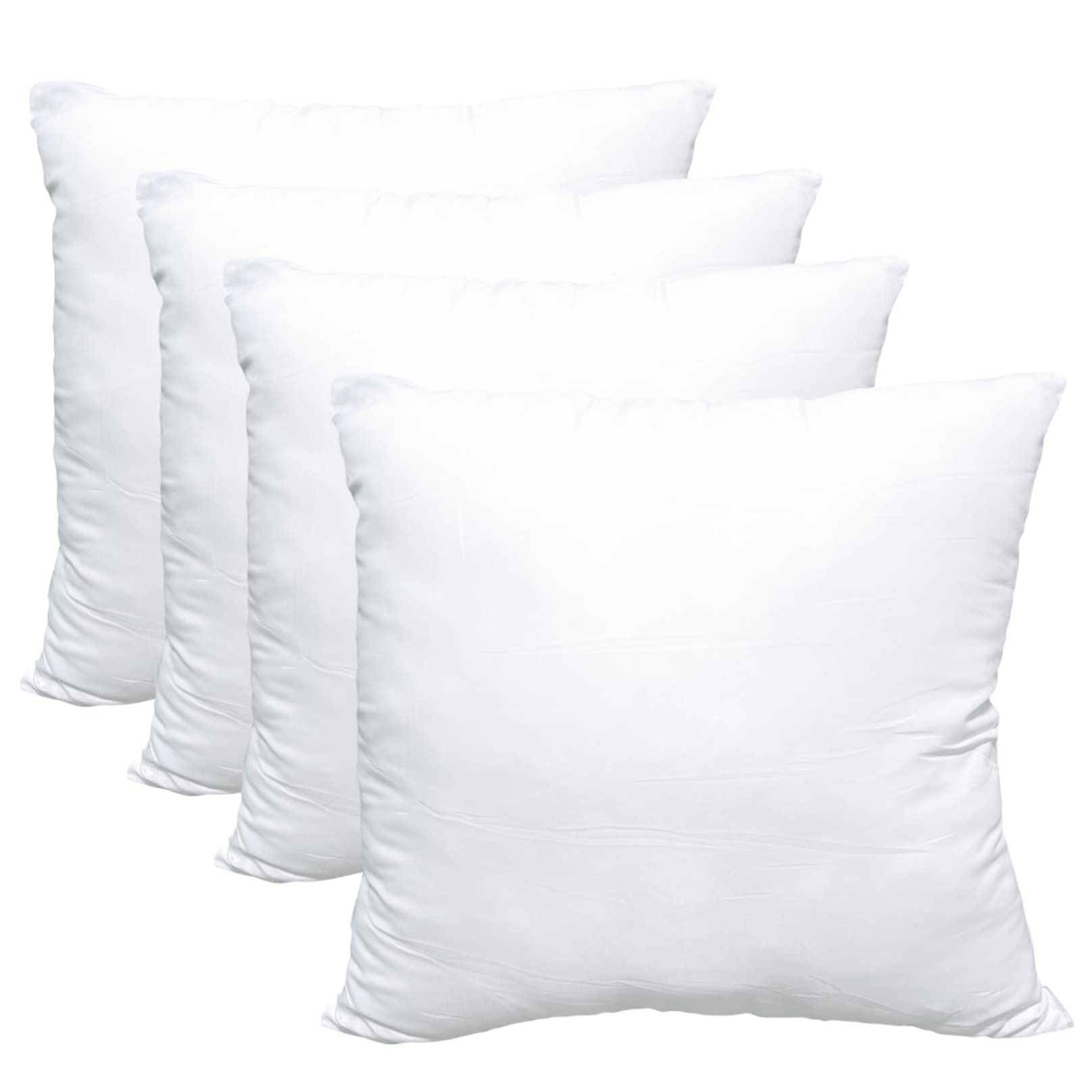 Obruosci Luxury Pillow Inserts Pack of 4 16 x 16 inches Hypoallergenic Ultra Sof