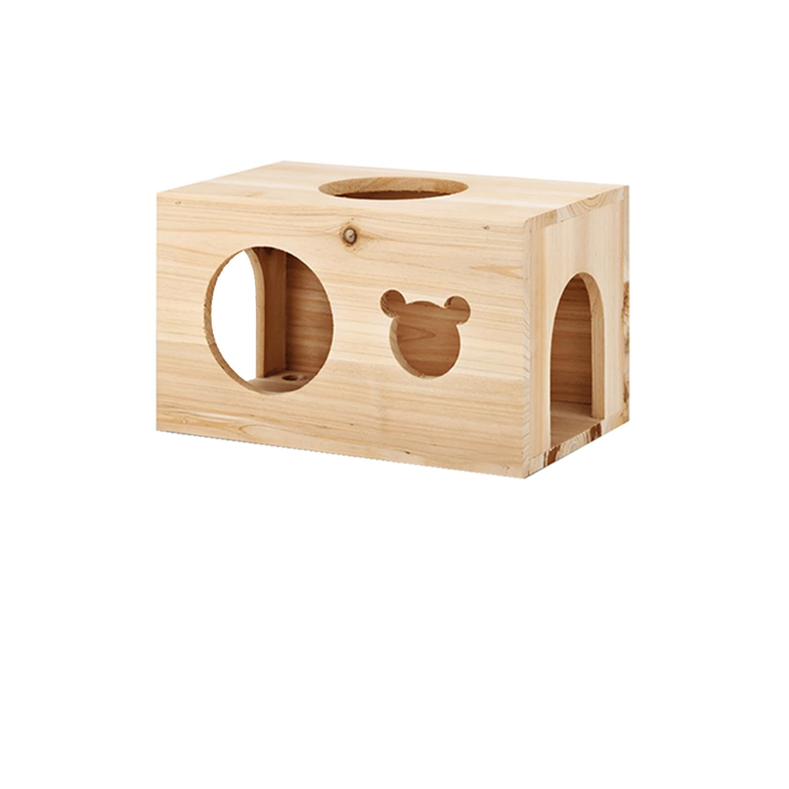 CHIIRAKU Chinchilla House Pet House Chinchilla Hideout Natural Wooden No Paint W