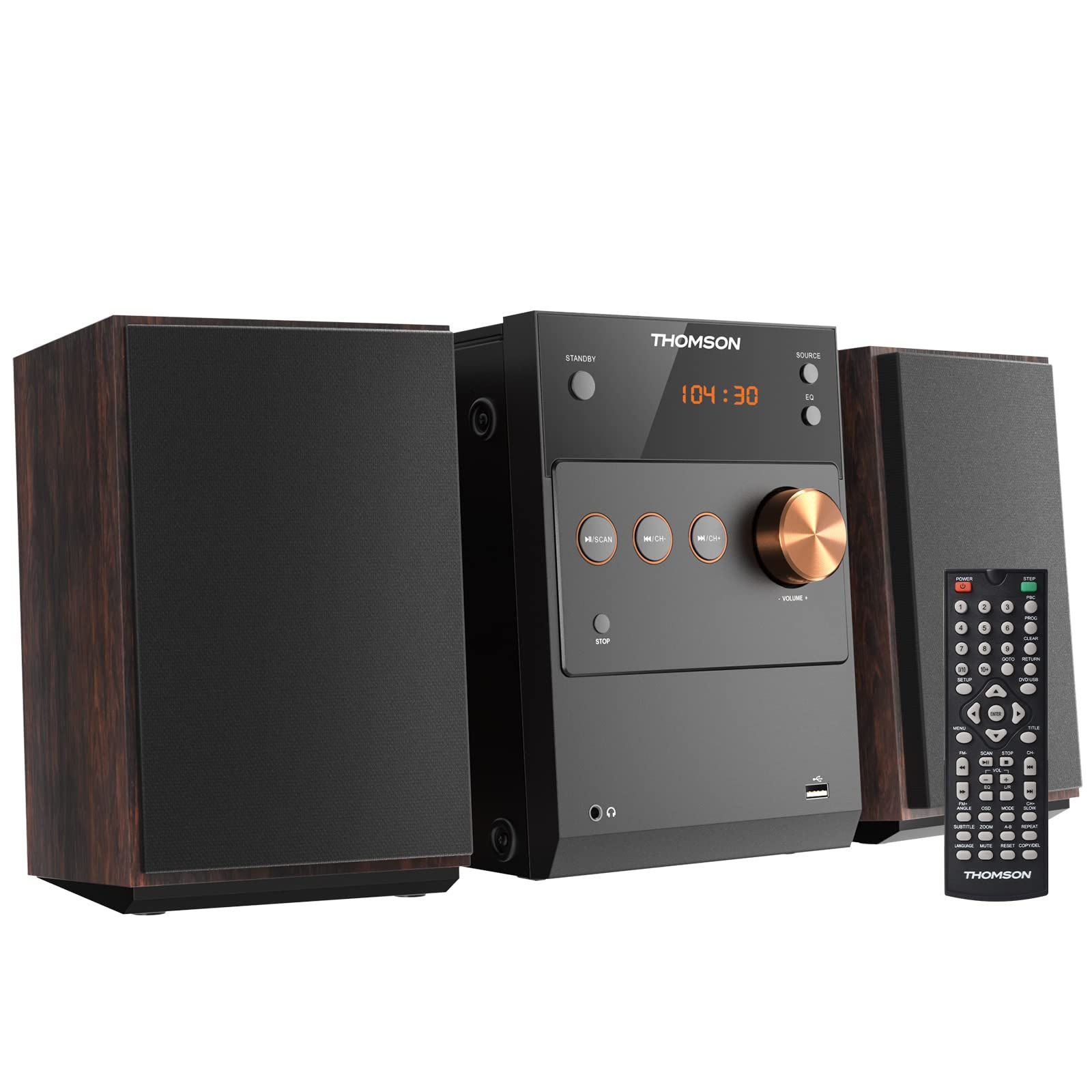 THOMSON Bluetooth Home Stereo System 60W HiFi Shelf Stereo System with CD Player