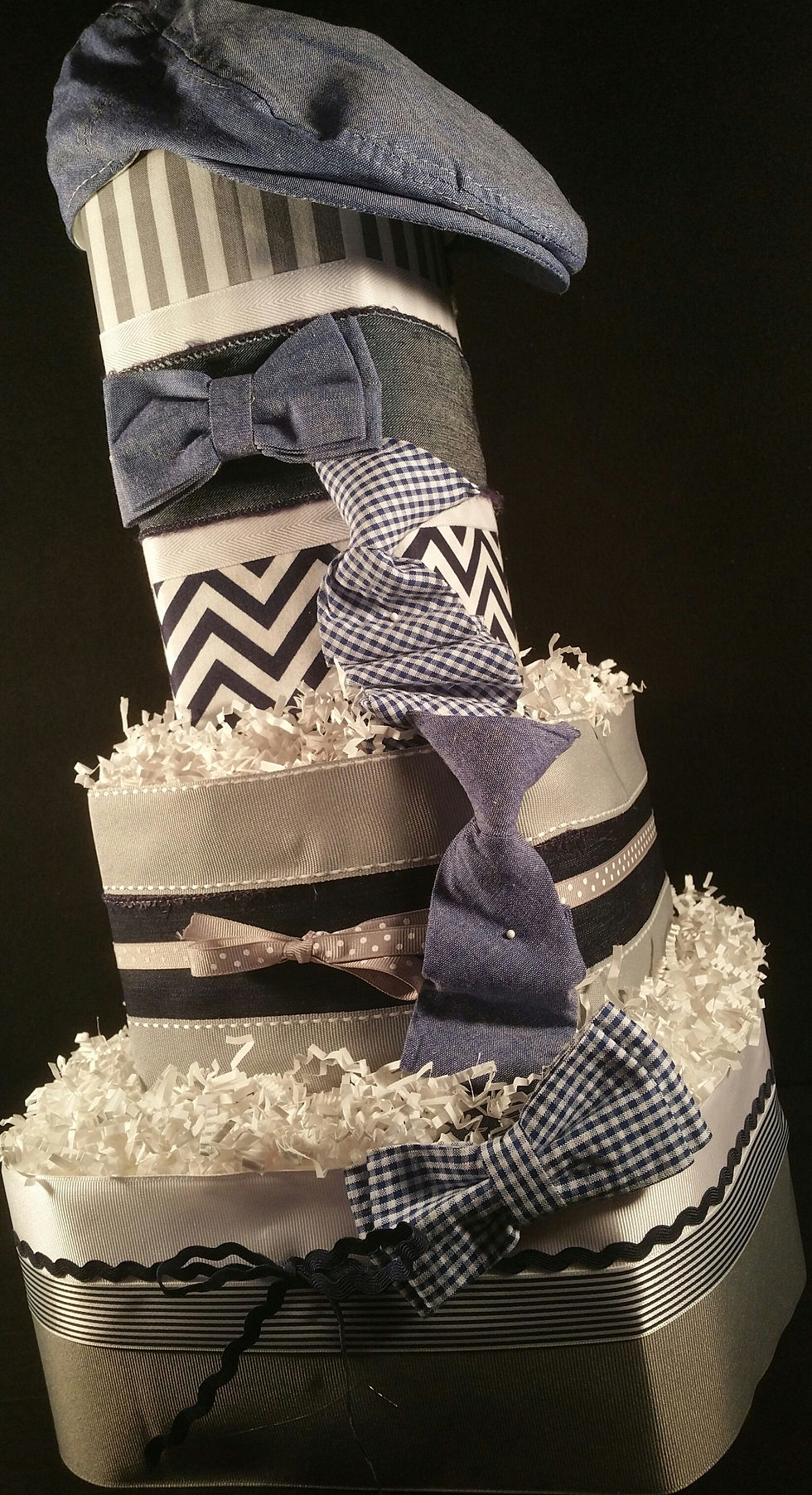 Thumbnail: 4 Tier Blue Tie TOWEL CAKE