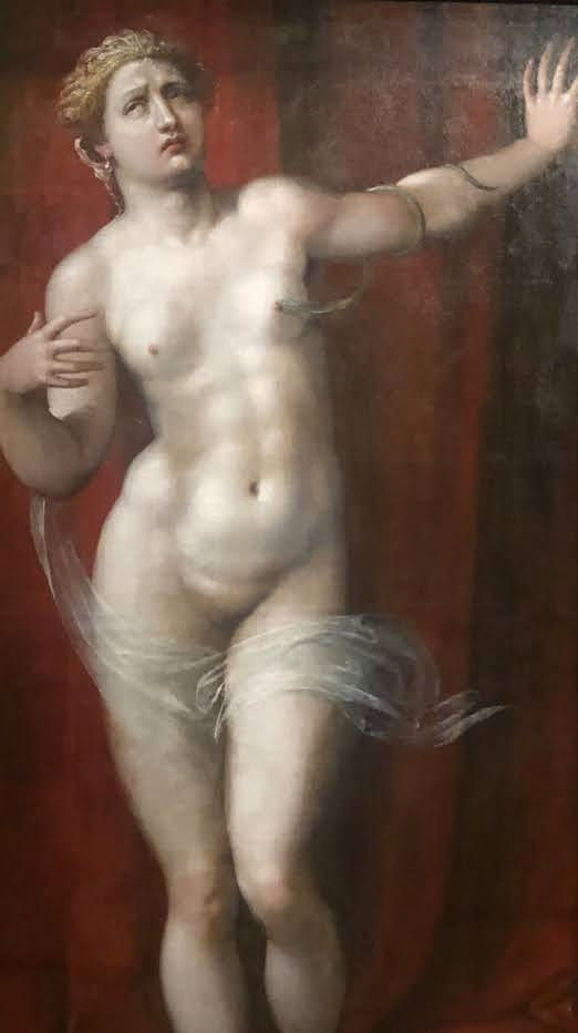 Flemish painter, Italian school, late 16th century, The Death of Cleopatra, c. 1575–1625, oil on canvas.