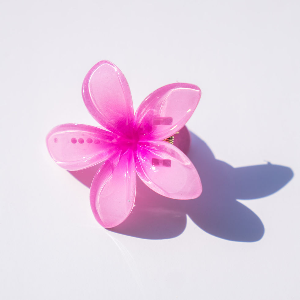 סיכת פרח ורוד