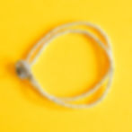 צמיד חרוזי כסף כפתור כפול