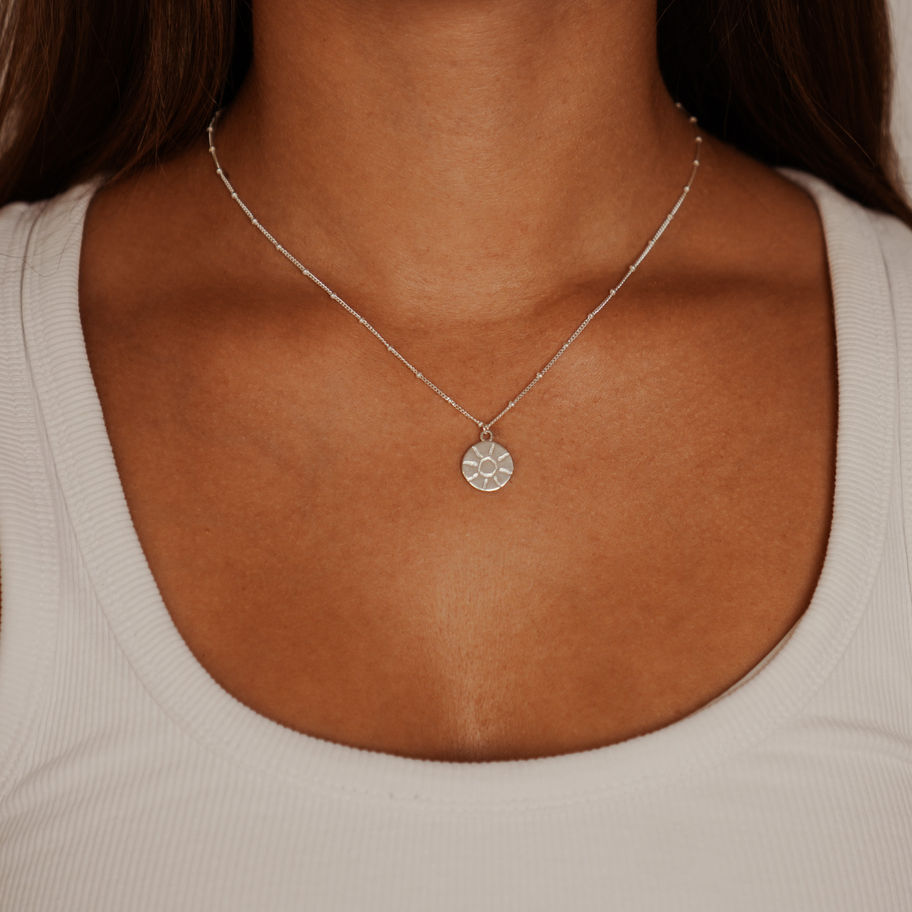 שרשרת כסף תליון שמש