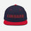 Miniature : I AM D.O.P.E Snapback Hat (Front Flat Embroidery - RED) 