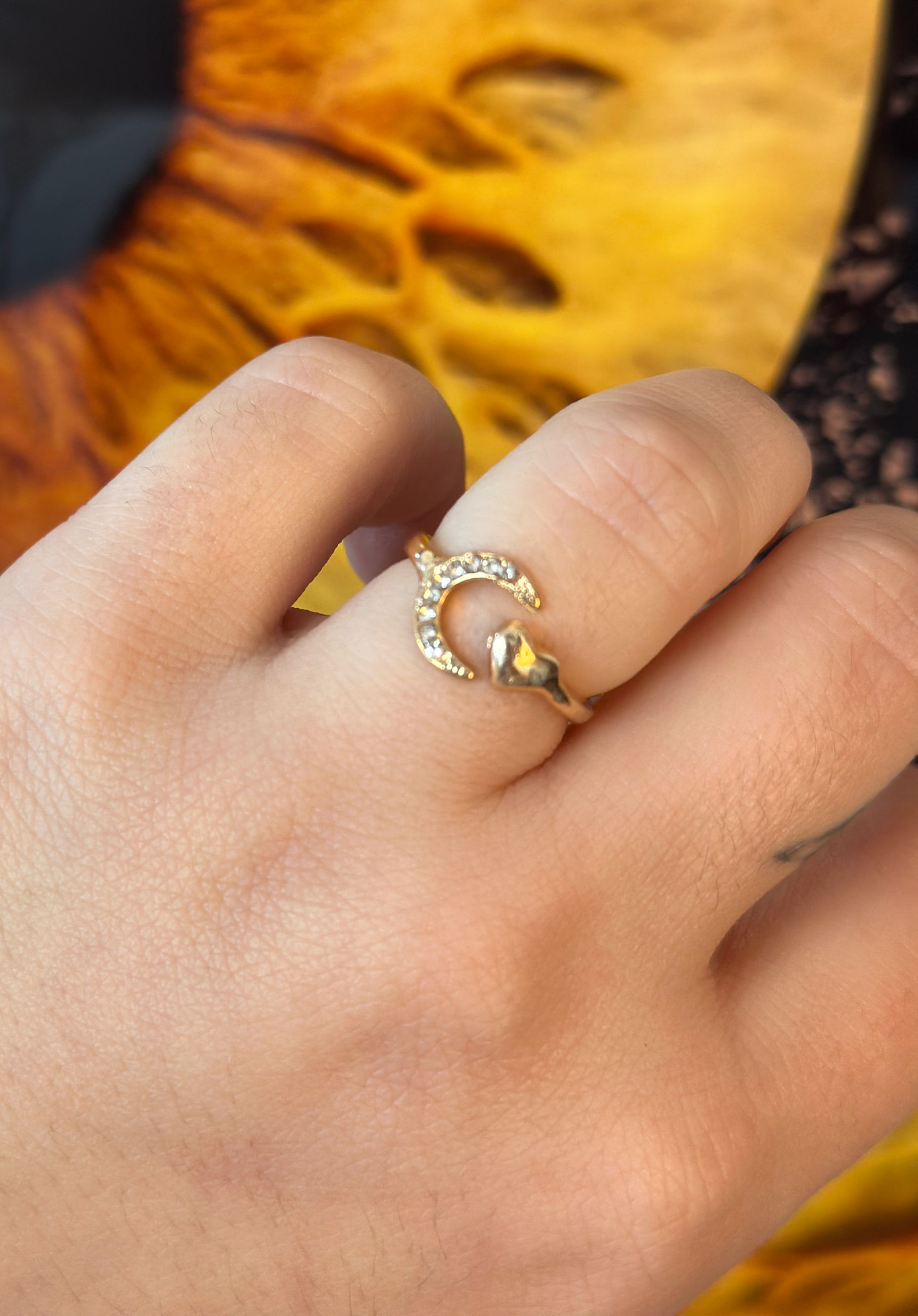 bague inoxydable lune