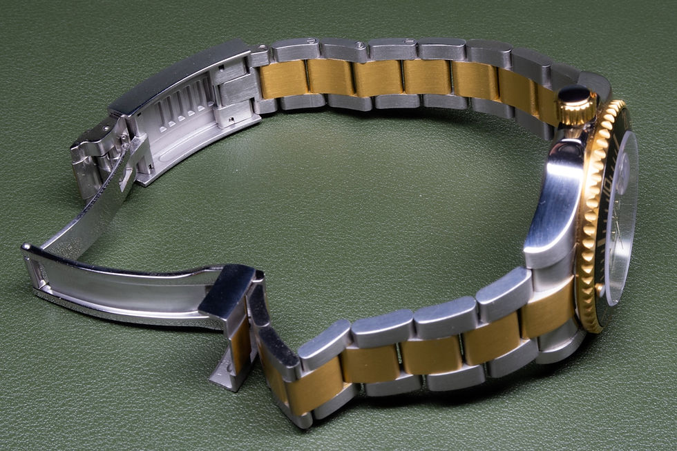 Thumbnail: NEW!! Two-Tone Gold 'Bluesy' 40mm NH35A 200m WR Sub Watch