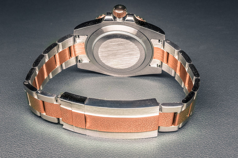 Thumbnail: NEW!! Two Tone Rose Gold 'Rootbeer' GMT 40mm NH34A 200m WR Watch