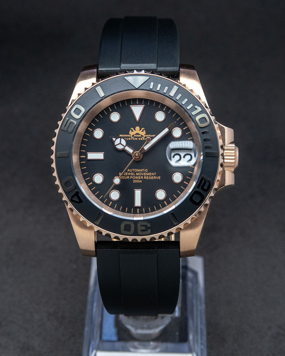 Thumbnail: NEW!! Rose Gold 'Yachty' 40mm NH35A 200m WR Watch