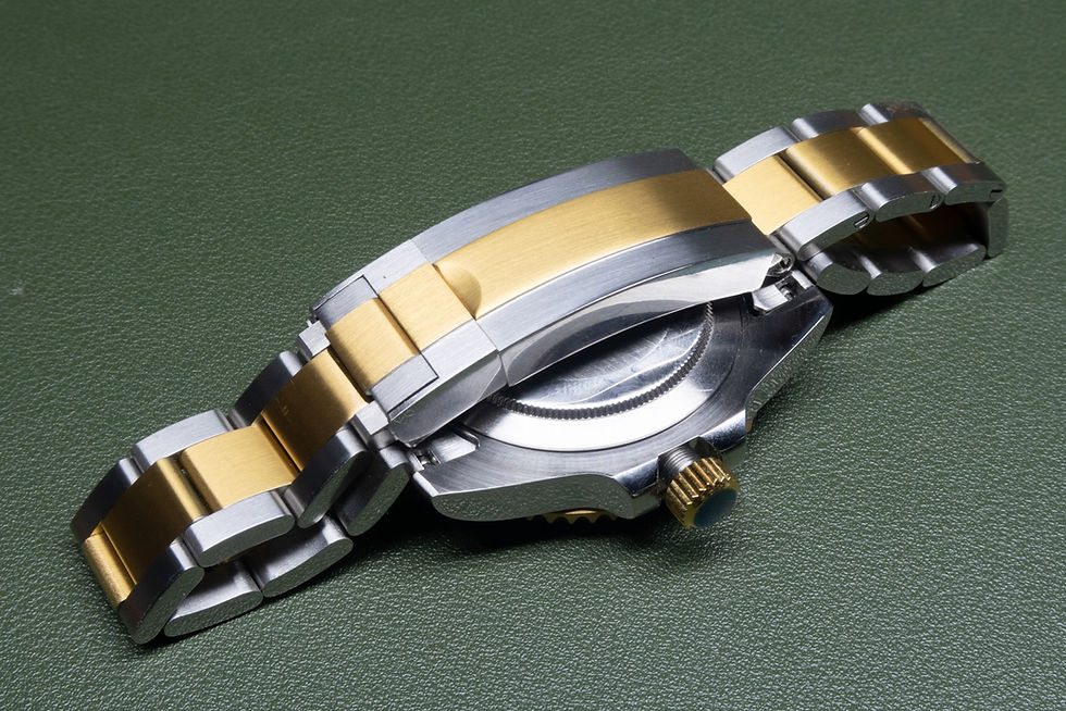 Thumbnail: NEW!! Two-Tone Gold 'Bluesy' 40mm NH35A 200m WR Sub Watch