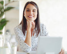 Woman Working in Modern Office