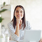 Woman Working in Modern Office