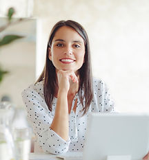 Woman Working in Modern Office