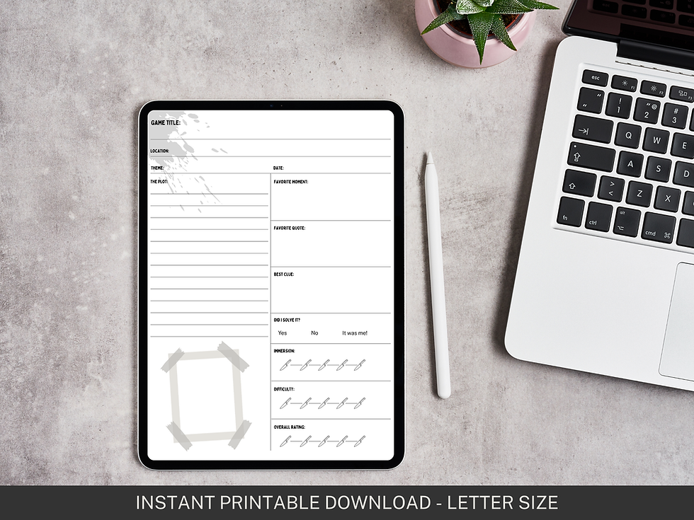 Thumbnail: Digital Mystery Party Detective Logbook